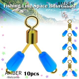 Amber ใหม่ ตะขอคู่ หมุนได้ สําหรับตกปลา 5 ชิ้น