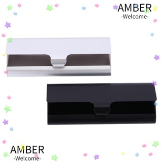 Amber กล่องใส่แว่นตา โลหะ เนื้อแมตต์ แบบบาง