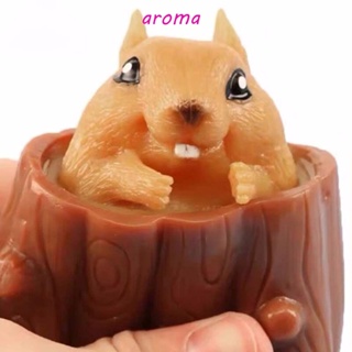 Aroma ของเล่นบีบสกุชชี่ รูปการ์ตูนกระรอกน่ารัก คลายเครียด สําหรับเด็ก