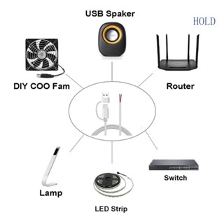 Ace สายไฟพิกเทล Type C ตัวผู้ เป็น 2 Pin DIY สําหรับพัดลม LED