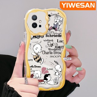 เคสโทรศัพท์มือถือ ซิลิกาใส แบบนิ่ม ลายสนูปปี้ กันกระแทก สําหรับ vivo y55 y75 5G y55s 2023 y33s 2023 y33e y52t y30 t1 5G iqoo z6