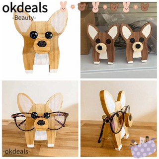 Okdeals ที่วางแว่นตากันแดด แบบไม้ ลายสัตว์ ของขวัญคริสต์มาส