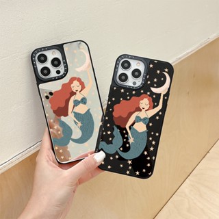 Casetify เคสโทรศัพท์มือถือแบบนิ่ม กันกระแทก ลายดวงจันทร์ นางเงือก สําหรับ IPhone 11 14 Pro Max 12 13 Mini Case X XR XS Max SE 2020 6 7 8 Plus