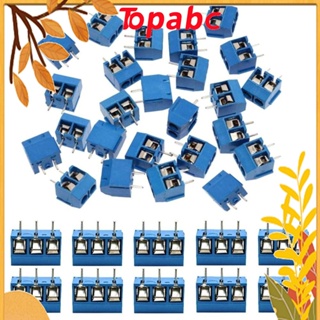 Top บล็อกเชื่อมต่อ 2 Pin และ 3 Pin PCB สกรูขั้วต่อ สีฟ้า ระยะร่อง 5 มม. 50 X 2 Pin 60 ชิ้น