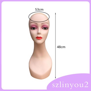 [szlinyou2] หุ่นหัวโล้น ผู้หญิง ความสูง 48 ซม. อเนกประสงค์ สําหรับตั้งโชว์เครื่องประดับศีรษะ สร้อยคอ