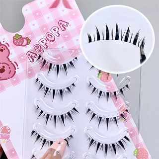 Abpopa M09 ขนตาปลอมปีศาจน้อย (ของแถม :กาว+แหนบ+เทปตาสองชั้น) Transparent Soft C Curly 5 คู่