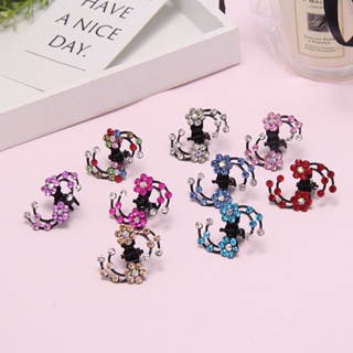 Spot second hair# New Korean style hair accessories childrens creative flower small hairpin rhinestone jewelry hair clip gift stall 8.cc