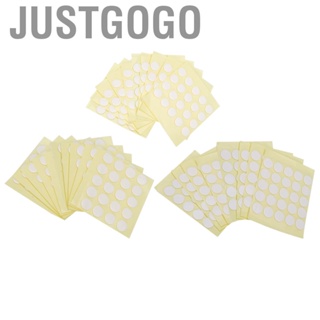 Justgogo 200Pcs 10/12/15 mm Clear Invisible Round Double Sided Tape  Strength Adhesive Dots Nail Art Manicure Tool