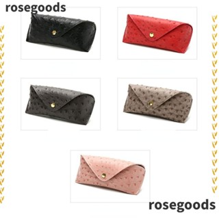 Rosegoods1 แว่นกันแดด แบบพกพา น้ําหนักเบา กล่องหนังป้องกัน