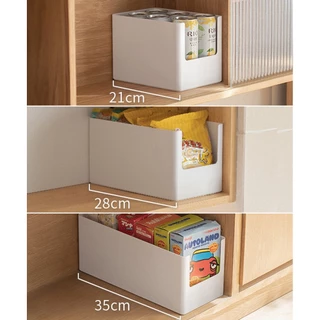 Omocha | กล่องจัดระเบียบตู้ครัว กล่องจัดของในตู้ Pantry Organizer Cabinet Storage Box สีขาว