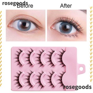 Rosegoods1 ขนตาปลอมไฟเบอร์ แฮนด์เมด แต่งกลิตเตอร์ รูปมังงะ ปีศาจน้อย สําหรับผู้หญิง