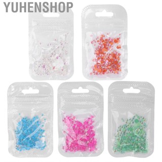 Yuhenshop Round Flatback Beads  Not Easy To Faded Non Toxic Environmental Protection DIY Half Bead Glossy Appearance for Nail Salon