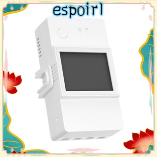 Espo POW สวิตช์อัจฉริยะ ESP32 หน้าจอ LCD ตรวจจับไฟฟ้าอัตโนมัติ สําหรับบ้าน