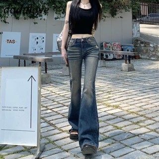 DaDulove💕 New American Ins High Street Retro Washed Jeans Niche High Waist Wide Leg Pants Large Size Trousers