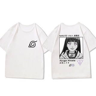 ราคาถูก Naruto - เสื้อยืดอะนิเมะ Hyūga Hinata น่ารักผ้าฝ้ายพิมพ์แขนสั้นผู้หญิงแขนสั้นแนวโน้มอะนิเมะ เสื้อคู่