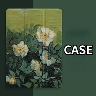 เคส Tpu ลายภาพวาดสีน้ํามัน Van Gogh พร้อมช่องใส่ปากกา สําหรับ iPad Air 4 10.9 Pro11 gen 5 6 Air1 2 9.7 Air4 5 10.9 gen9 8 7 10.2 นิ้ว 10 2022 10.9