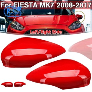 ฝาครอบกระจกมองหลัง สีแดง สําหรับ Ford Fiesta MK7 2008-2017