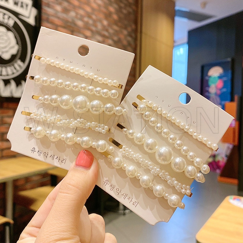 กิ๊บติดผม ไข่มุก แฮนด์เมด / ปิ่นปักผม ทรงเรขาคณิต ดอกไม้ เครื่องประดับผม / ปิ่นปักผมอะคริลิค ทรงเรขาคณิต / กิ๊บติดผม สาวหวาน เครื่องประดับผม