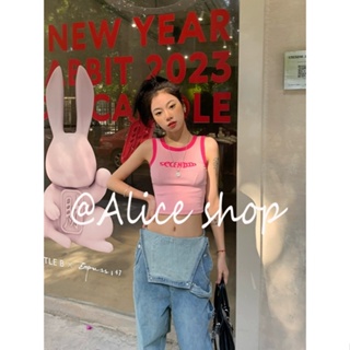 Alice  เสื้อยืดผู้หญิง สะดวกสบาย และทันสมัย  ins Unique สวย Trendy A90K1OO 36Z230909