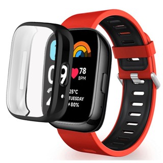 สําหรับ Redmi Watch 3 Active สายซิลิโคน สายรัดข้อมือสมาร์ทวอทช์ TPU เคสป้องกันเต็มรูปแบบ ขอบกรอบกันชน