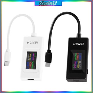 Kiss โวลต์มิเตอร์ แอมมิเตอร์ หน้าจอสี 4-30V 0-6 5A USB สายชาร์จ