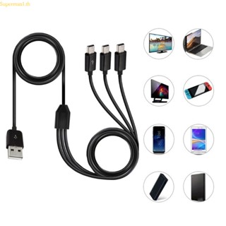 Best สายเคเบิลเชื่อมต่อชาร์จ USB2 0 Type-A ตัวผู้ เป็น 3 Mini USB ตัวผู้ 5pin 480Mbp