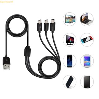 Best สายเคเบิลเชื่อมต่อชาร์จ USB2 0 Type-A ตัวผู้ เป็น 3 Mini USB ตัวผู้ 5pin 480Mbp