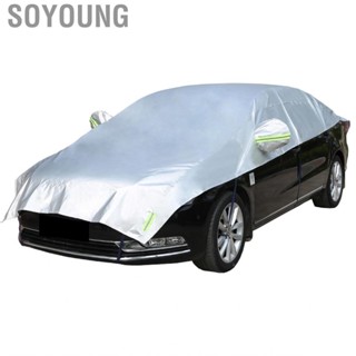 Soyoung Half Car Cover Sun Proof Thermal Insulation  Rain Protection Weatherproof Dustproof Practical