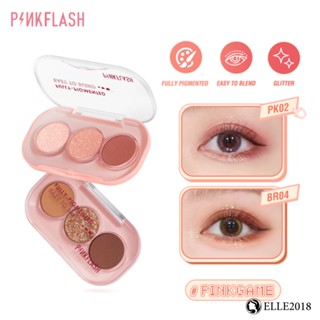 PINKFLASH Eyeshadow Palette High Colour Rendering Long-lasting Waterproof 3-color Pink Girly Eyeshadow 【elle20181_th】