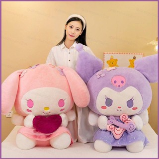 SANRIO Sq2 หมอนตุ๊กตานุ่ม รูปการ์ตูนกามเทพ Kuromi Heart Melody ขนาด 60 ซม. ของขวัญ สําหรับตกแต่งบ้าน