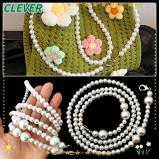 Clever สายโซ่ยาว ประดับลูกปัดไข่มุก แบบเปลี่ยน 70 90 100 110 120 ซม. สําหรับกระเป๋า DIY