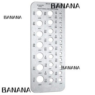 Banana1 เกจวัดดอกสว่าน สเตนเลส 29 รู 1/16 นิ้ว เป็น 1/2 นิ้ว 17/64-1/2 0.062-0.250 สีเงิน