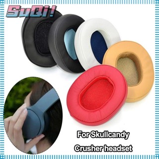 Suqi ฟองน้ําครอบหูฟัง หนังนิ่ม แบบพกพา แบบเปลี่ยน อุปกรณ์เสริม สําหรับ Skullcandy Crusher Wireless Crusher ANC Hesh3