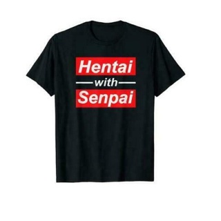 ขายดี เสื้อยืดลําลอง แขนสั้น พิมพ์ลายการ์ตูนมังงะ Hentai With Senpai น่ารัก สไตล์ญี่ปุ่น ของขวัญ สําหรับผู้ชาย 663652