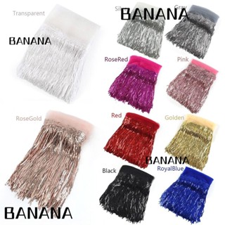 Banana1 ริบบิ้นลูกไม้ ประดับเลื่อม 10 หลา แฮนด์เมด DIY สําหรับตกแต่งเสื้อผ้า