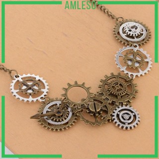 [Amleso] สร้อยคอนาฬิกา Steampunk สไตล์พังก์ เรโทร สําหรับผู้ชาย ผู้หญิง วันวาเลนไทน์