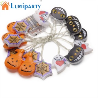 Lumiparty สายไฟ Led รูปฟักทอง แมงมุม ใช้แบตเตอรี่ สําหรับตกแต่งปาร์ตี้ฮาโลวีน