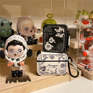 เคสหูฟังบลูทูธ TPU ลายดอกไม้ สไตล์ฝรั่งเศสวินเทจ พร้อมพวงกุญแจ สําหรับ AirPods 1 2 Pro 3