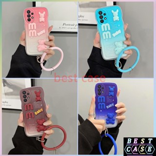 เคส Samsung A33 เคสโทรศัพท์มือถือนิ่ม ขอบหยัก ลายตุ๊กตาฟิกเกอร์ สามมิติ พร้อมสร้อยข้อมือ ป้องกันกล้อง สําหรับ Samsung A33 5G A53 A73 5G GZ