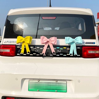 Mini Interior Decoration Modification Chinese Style Macaron Body Bow Bumper Stickers Car Decoration Accessories Cartoon cute doll decoration Car exterior decoration