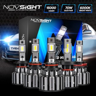 Novsight F03 ไฟหน้ารถ ไฟตัดหมอก H11 H7 H4 9005 80W 6000K รถ LED ไฟหน้า 15000LM Super Bright สําหรับติดรถยนต์ Car A คู่