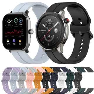 สายนาฬิกาข้อมือซิลิโคน สําหรับ Huami Amazfit GTR 4 3 3pro 2 2e 20 มม. 22 มม. Amazfit GTS 4 3 2 2e 2 mini Bip U Pro