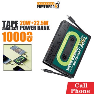 พาวเวอร์แบงค์ รุ่น RPP-533 ความจุ 10000mAh QC 22.5W สายชาร์จในตัว Type-C/iph