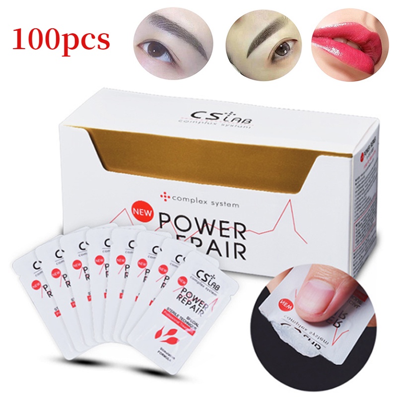 100 ชิ้น Renewable ครีมซ่อมแซมครีมวัสดุถาวร Cs Lab ใหม่ Power Repair Make Up Tattoo Eyebrows