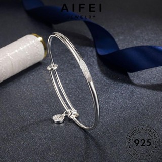 AIFEI JEWELRY แท้ ผิงอันฟู่ แฟชั่น กำไล ผู้หญิง เครื่องประดับ เกาหลี ต้นฉบับ ผู้หญิง เงิน กำไลข้อมือ เครื่องประดับ Silver 925 B226