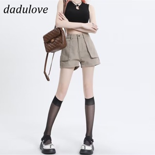 DaDulove💕 New American Style Khaki Overalls WOMENS High Waist Loose Shorts Niche Large Size Hot Pants