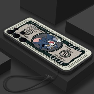 เคสโทรศัพท์มือถือ ลายการ์ตูน Tom Cat Dollars ตลก สําหรับ Samsung Galaxy S23 Ultra S23 Plus S21 FE A52 A52S A03S A12 A20 A30 A32 A30S A50 A50S