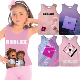 Roblox เสื้อยืด เสื้อสายเดี่ยว สําหรับเด็กผู้หญิง