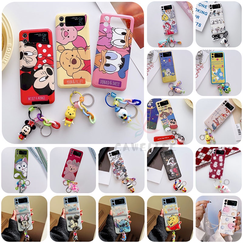 Imd เคสซิลิโคนนิ่ม Tpu ลายการ์ตูน พร้อมสายคล้อง กันกระแทก สําหรับ Samsung Galaxy Z Flip 4 Z Flip 3