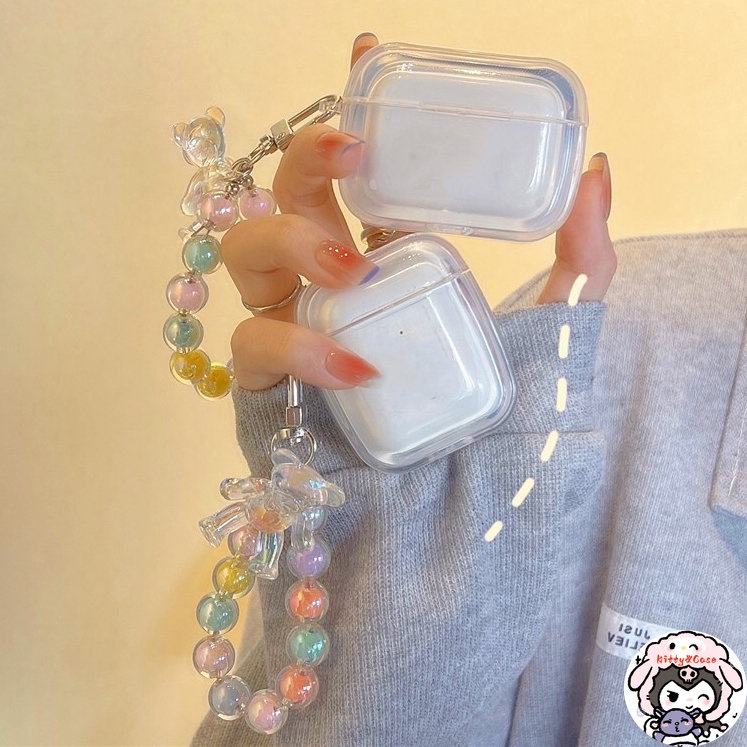 จัดส่งภายใน24ชั่วโมง เคส Airpod 4 3 case 2021 ใส การ์ตูน หมีน้อย เคสแอร์พอดยางซิลิโคน airpod 2 Airpod Pro case